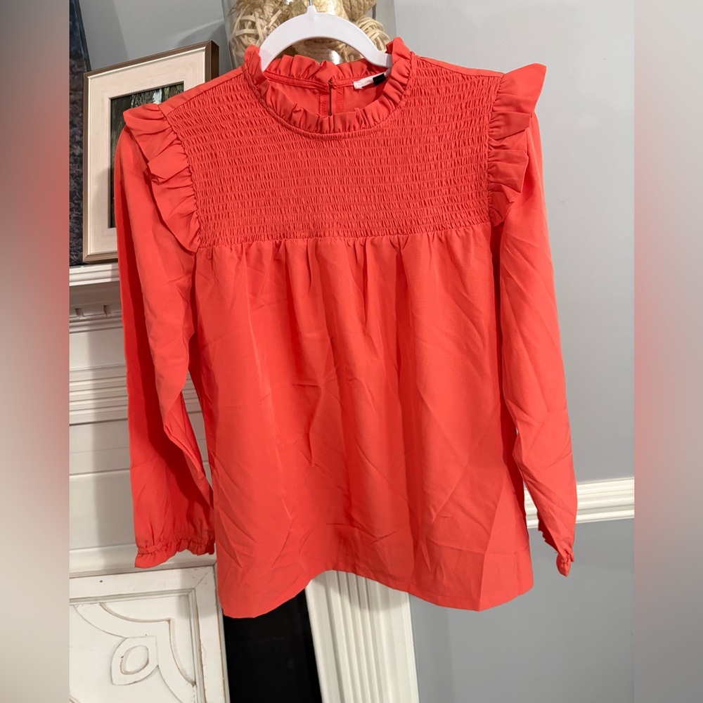 Michelle McDowell Ruffled Blouse size small